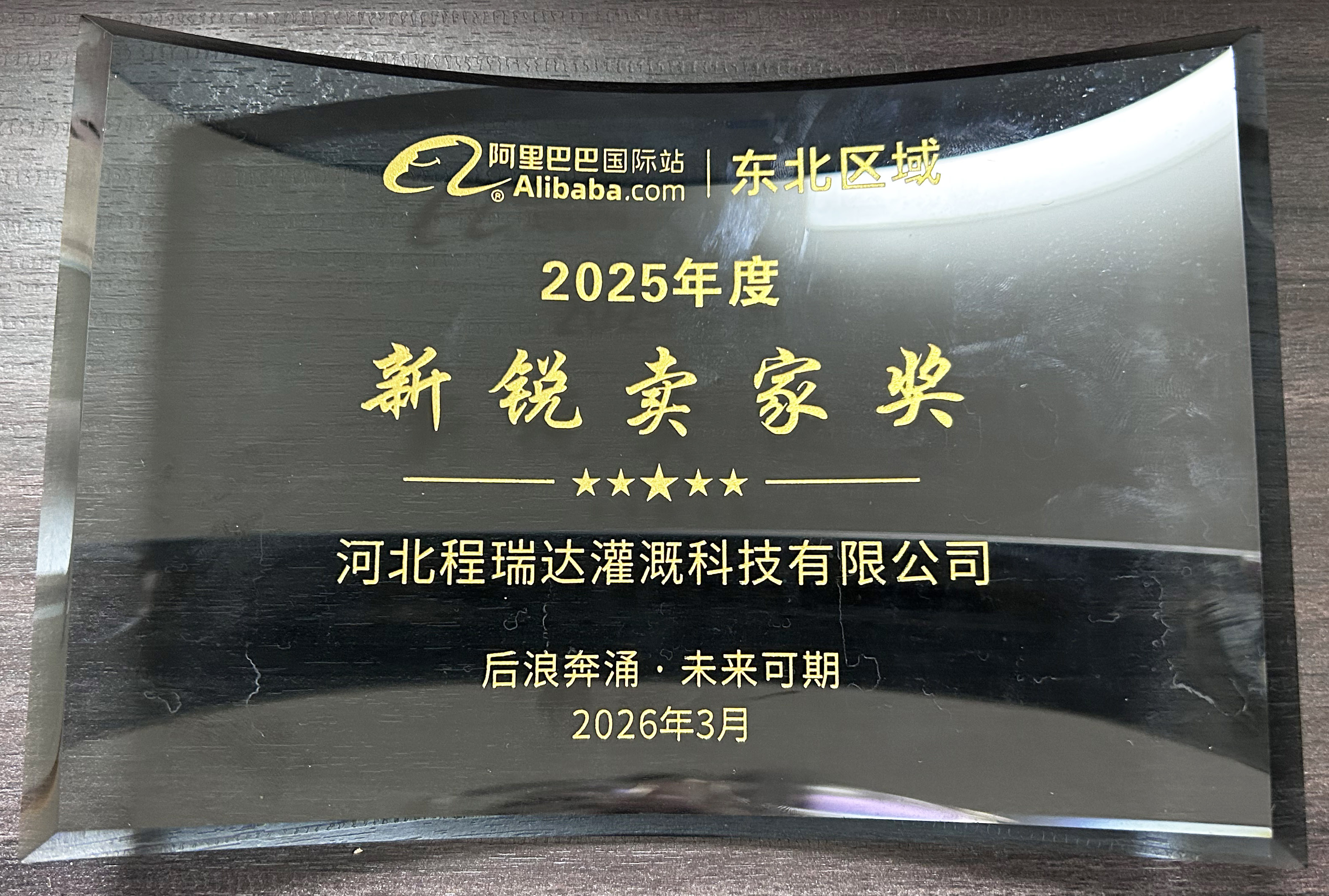 贵州程瑞达灌溉 | 荣获阿里国际站新锐卖家奖